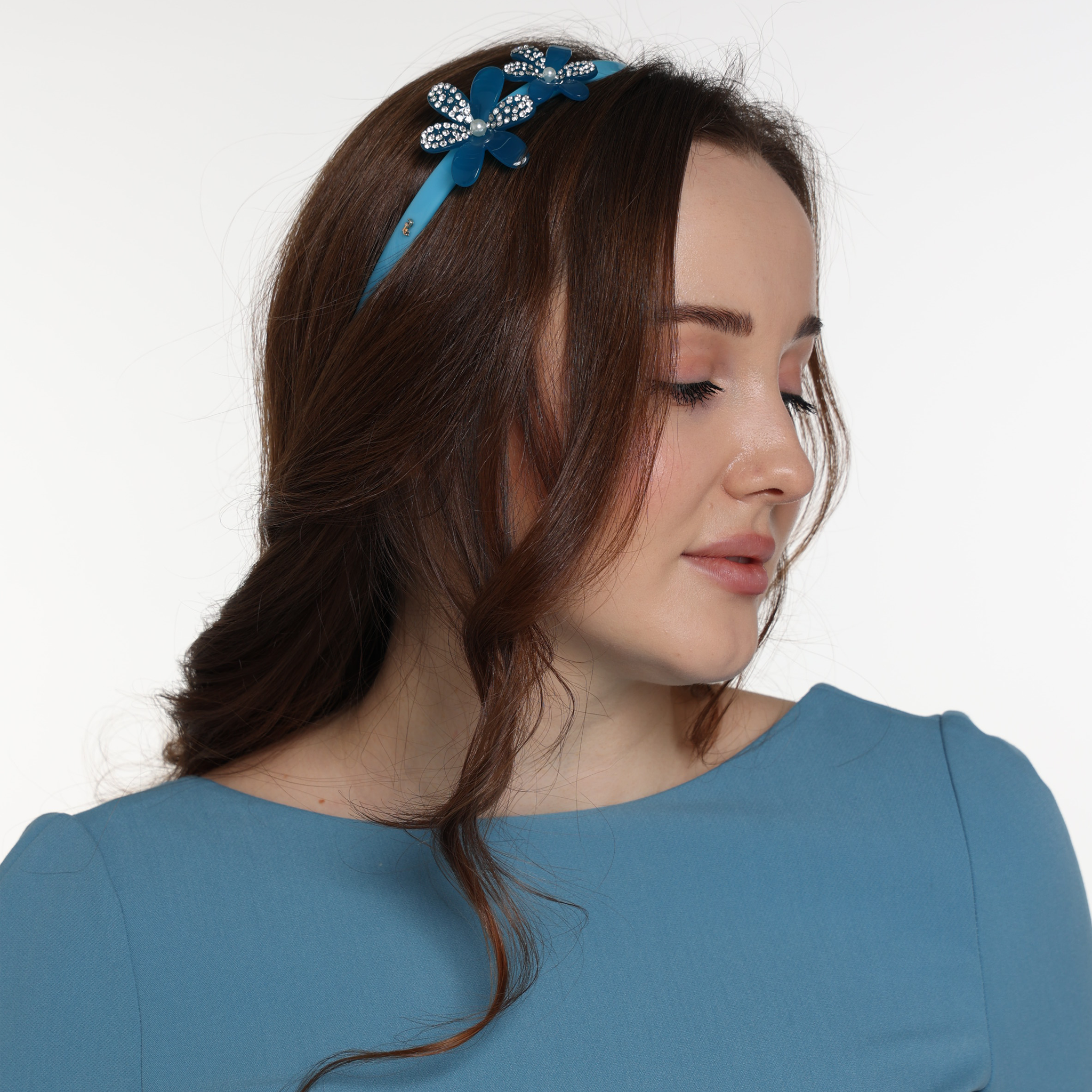 Blue Star Flowers HeadBand