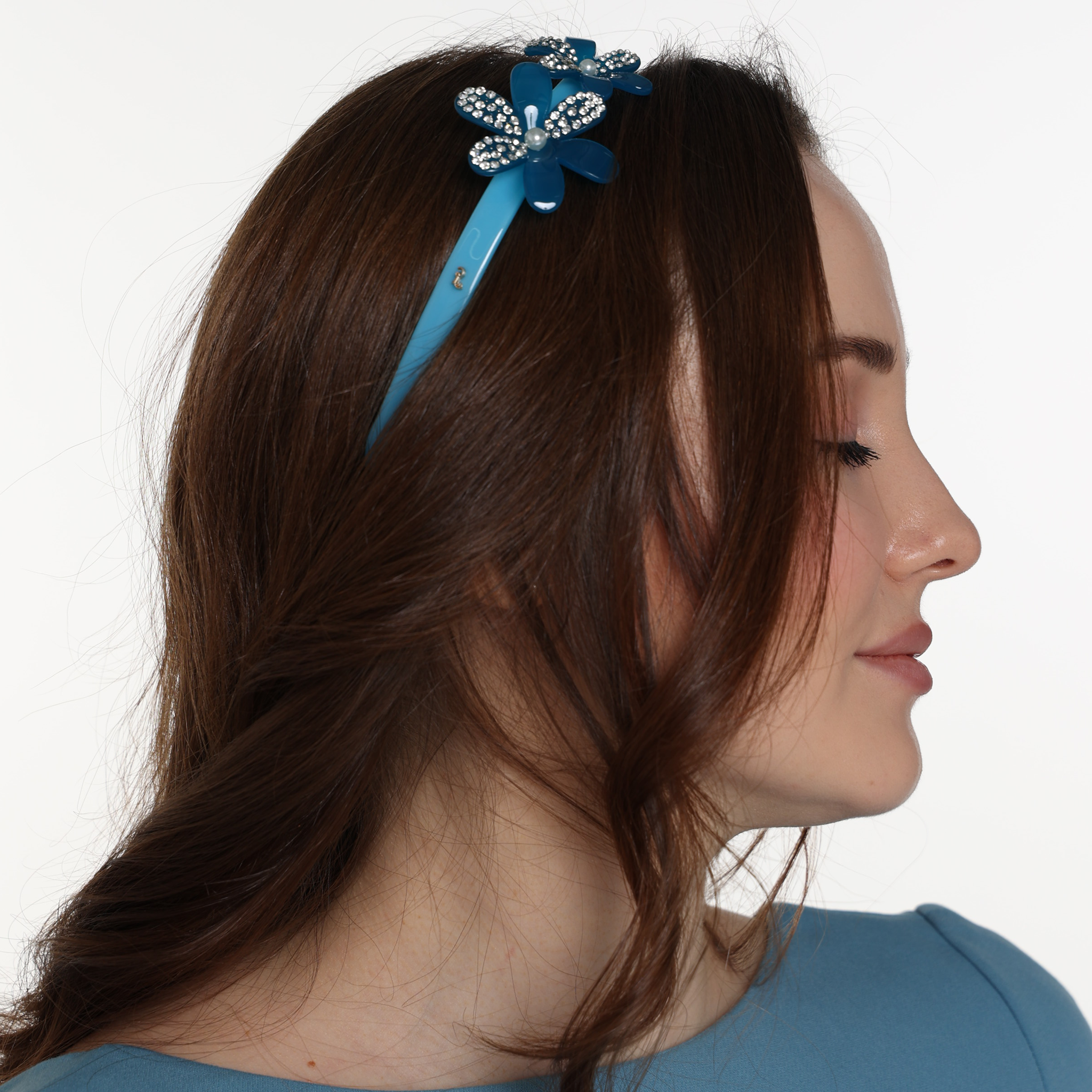 Blue Star Flowers HeadBand