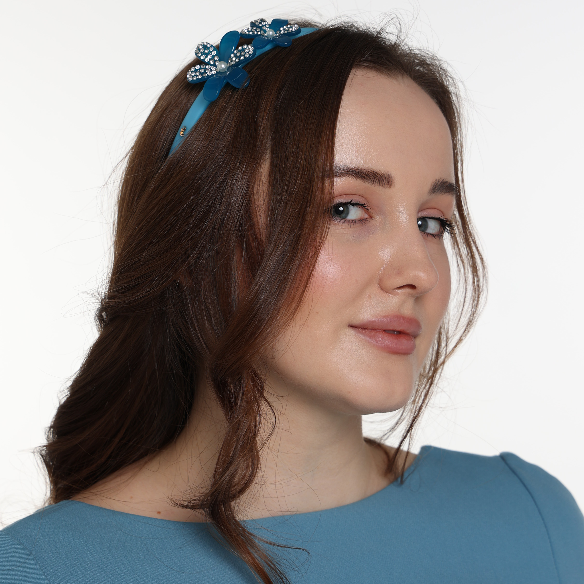 Blue Star Flowers HeadBand