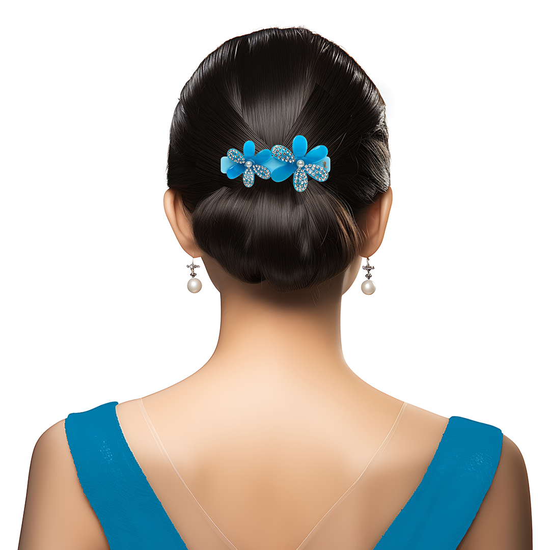 Blue Star Flowers Barrette